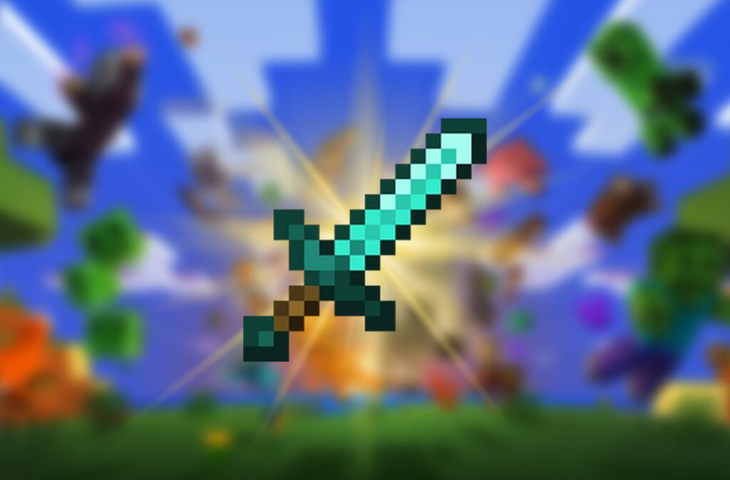 diamond sword tersakit di minecraft